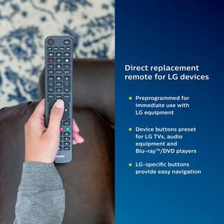 Philips 4-Device LG Replacement Universal TV Remote Control in Black SRP4519L27