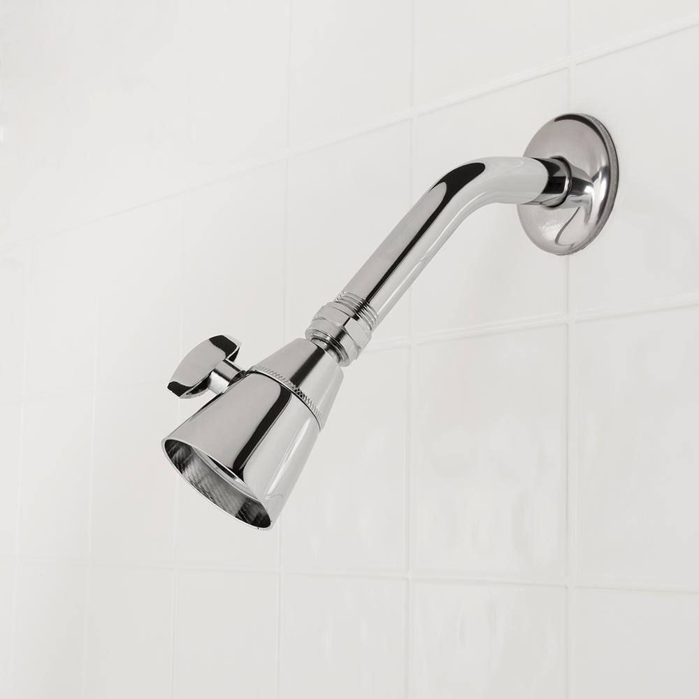 Glacier Bay 2-Spray 2.2 in. Single Wall Mount Fixed Adjustable Shower Head in Chrome 8464000HC