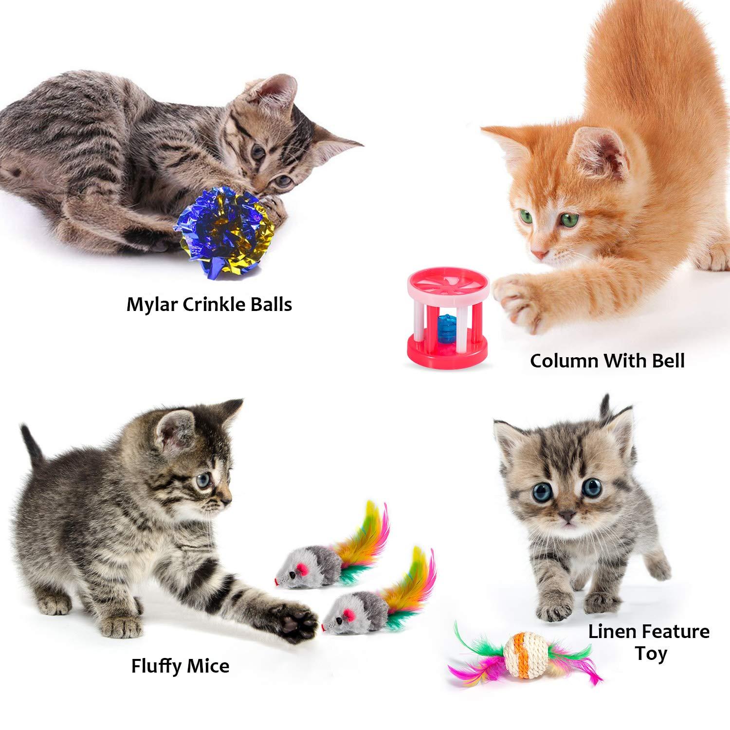 Ailuki Cat Toys Kitten Toys Assortments，Variety Catnip Toy Set， 29 Pieces