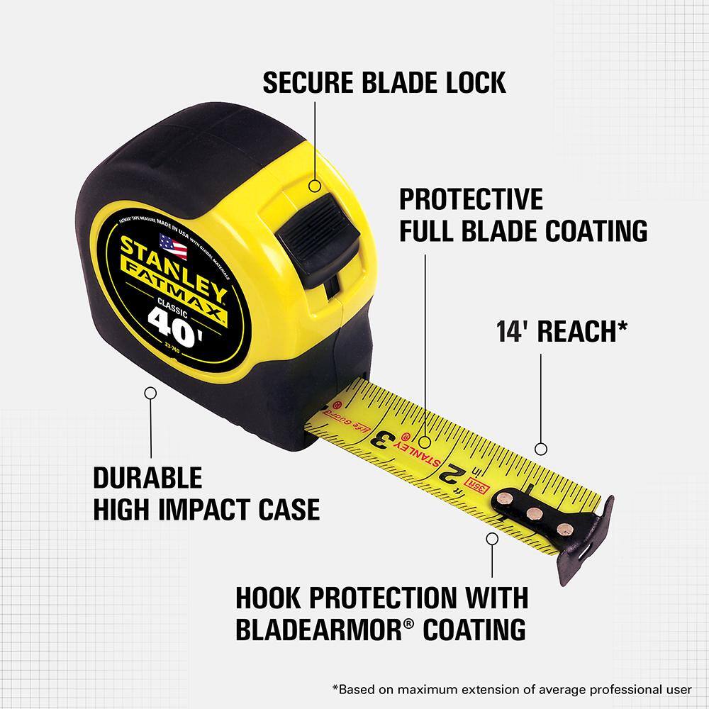 Stanley FATMAX 40 ft. x 1-14 in. Tape Measure 33-740L