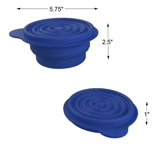 Collapsible Bowls with Lids BPA Free Silicone by Wakeman Outdoors