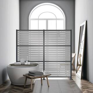 Barrette Outdoor Living 2 ft. x 4 ft. Boardwalk Gray Polypropylene Decorative Screen Panel 73050384