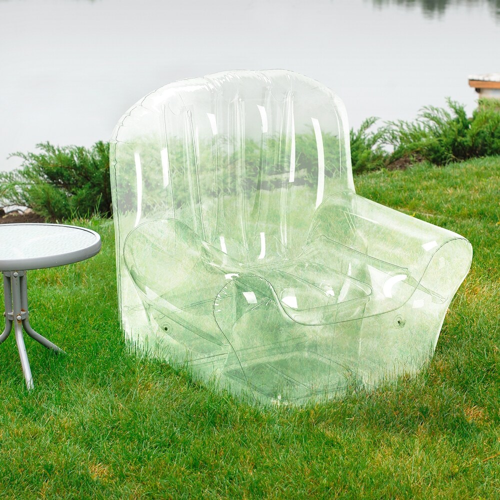 Transparent Inflatable Sofa Seat   33.46x33.46\