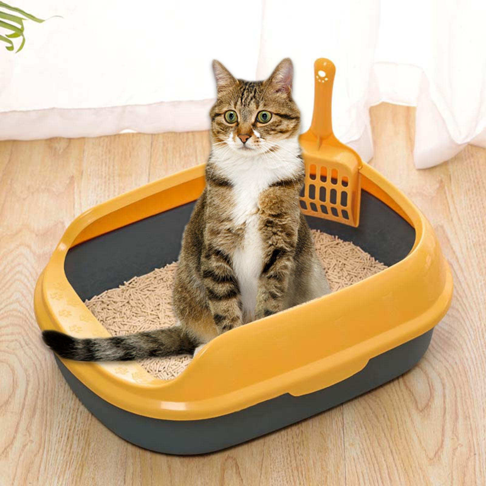 Cat Litter Box Pet Semi-Closed Litter Tray