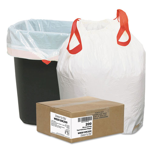 Webster Industries Webster Heavy-Duty Trash Bags | 13 gal， 0.9 mil， 24.5