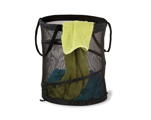 HoneyCanDo Breathable Large Mesh Popup Hamper HMP01127