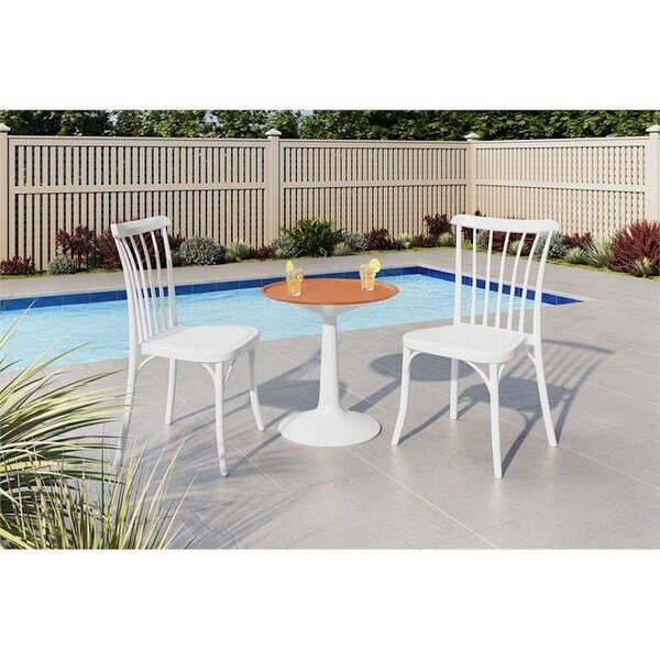 Tiras Chairs and Leonid Table 3Piece Outdoor Dining Set