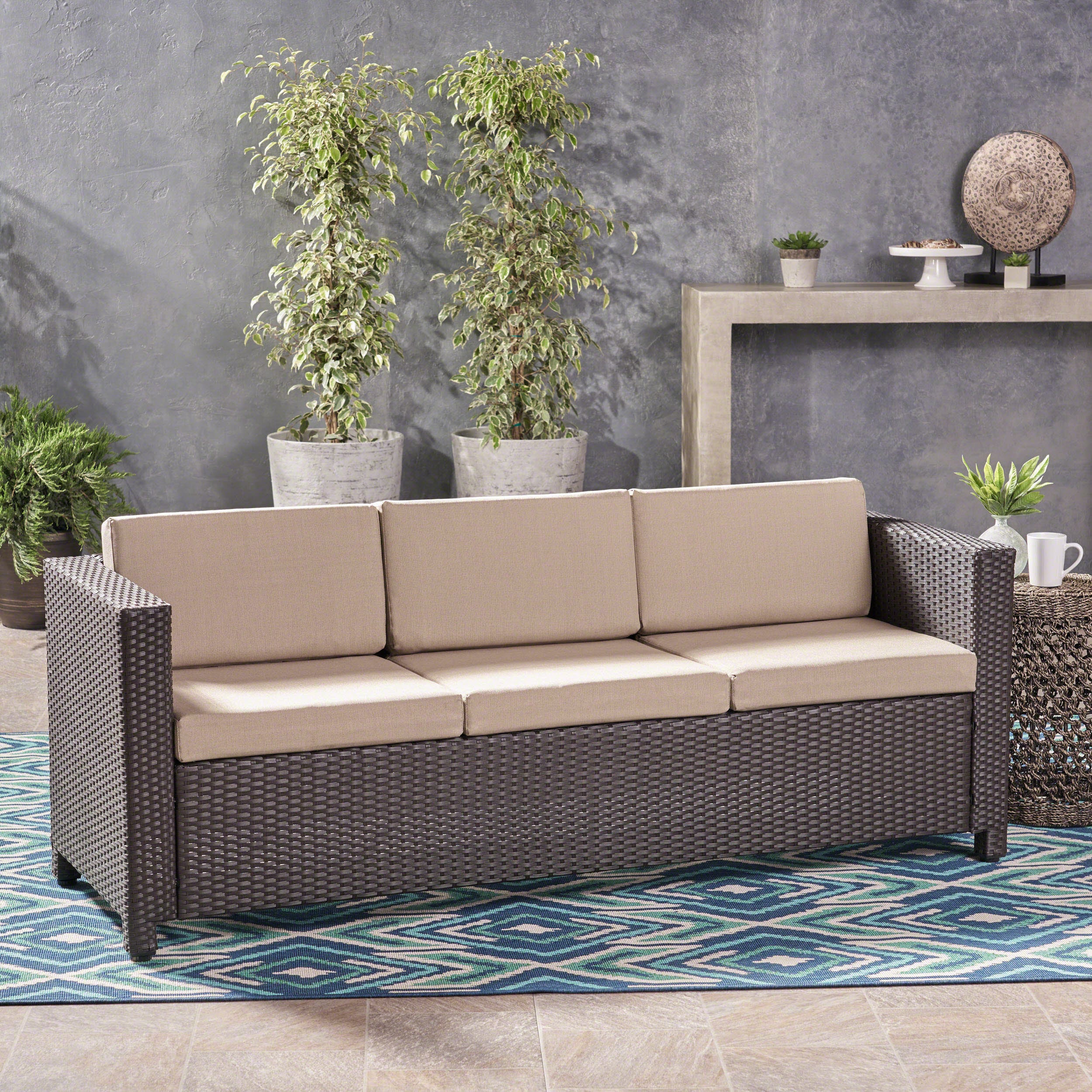 Cony Outdoor Wicker 3 Seater Sofa