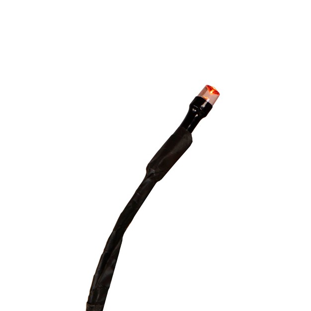 Led Lighted Black Halloween Twig Tree Orange Lights