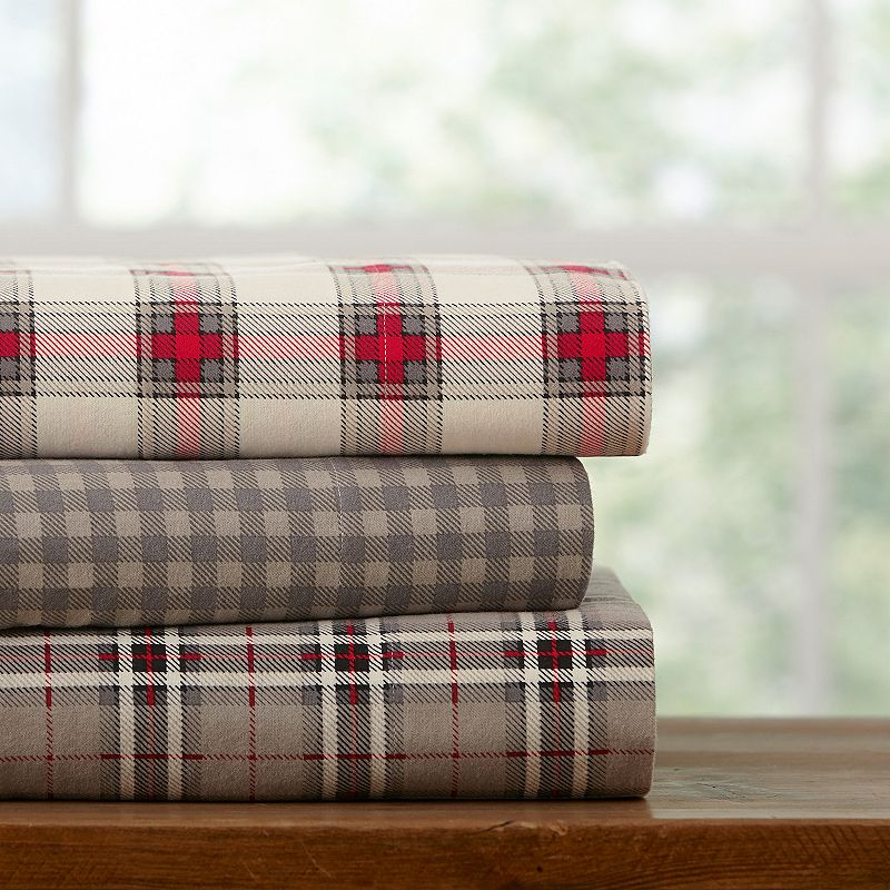 Pointehaven Plaid Flannel Sheet Set