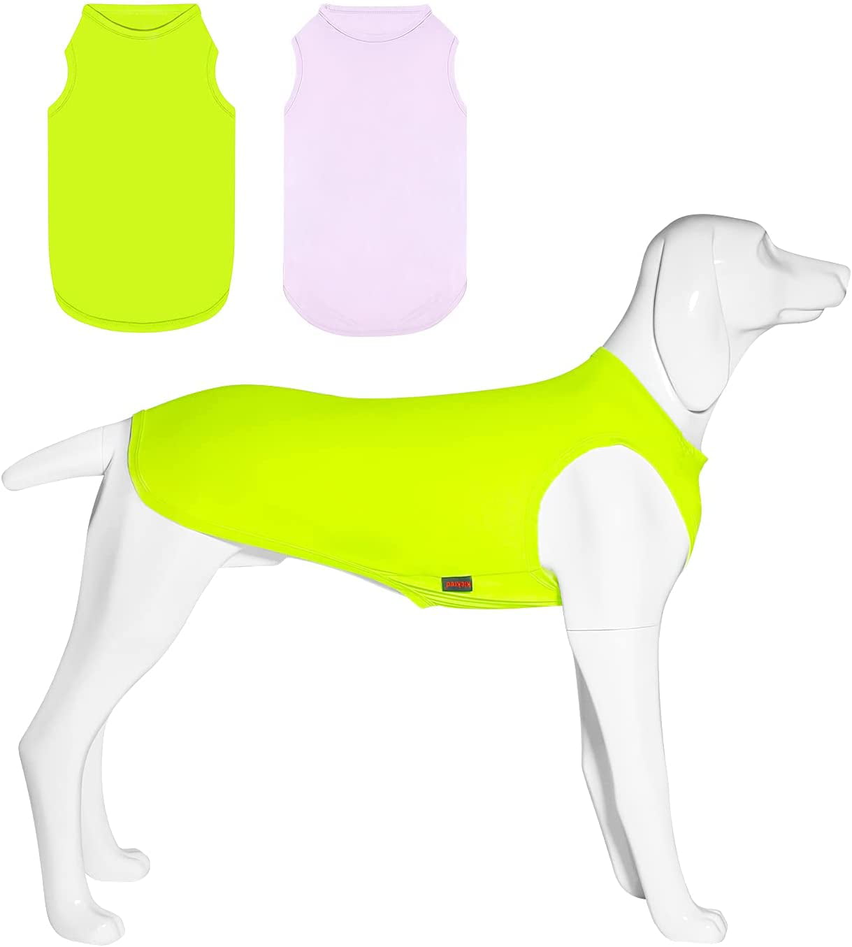 Kickred 2 Pack Dog Cooling Shirts， Ice Pet Vest Dog Clothes for Instant Cooling， Ultra Lightweight Breathable Sleeveless T-Shirts for Large Dogs Boy Girl， M