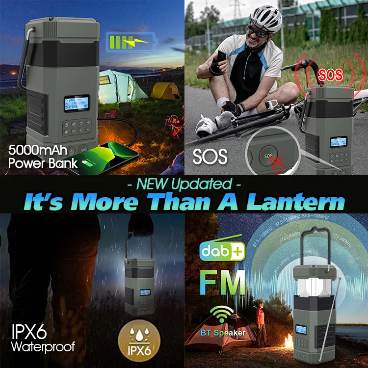 Your city Outdoor Camping Gear Equipment Solar Ipx6 Waterproof Speaker Lantern Other Camping   Hiking s