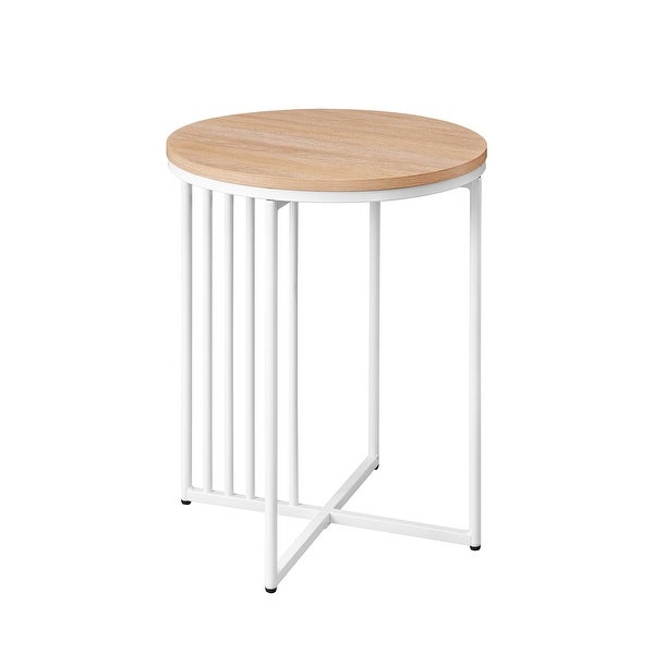 Middlebrook Metal-Slat Round Side Table