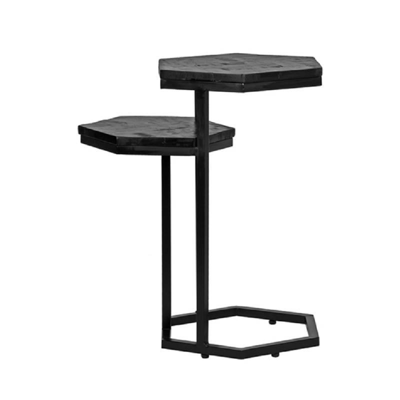 Label51 Multi Hexagonal Black Mango Laptop Table