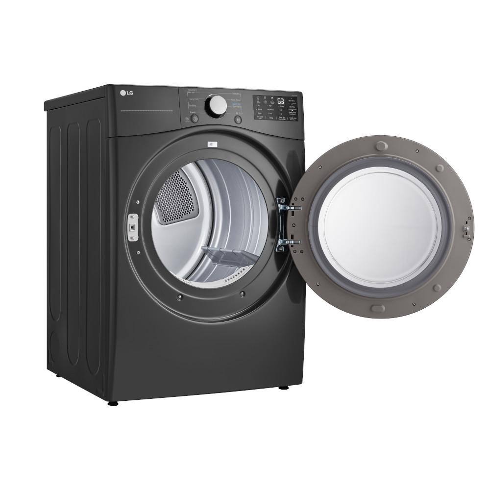 LG 7.4 cu. ft. Ultra Large Vented Gas Dryer with Sensor Dry NFC Tag On in Middle Black DLG3471M