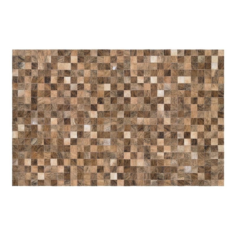 Couristan Chalet Pixels Cowhide Leather Area Rug