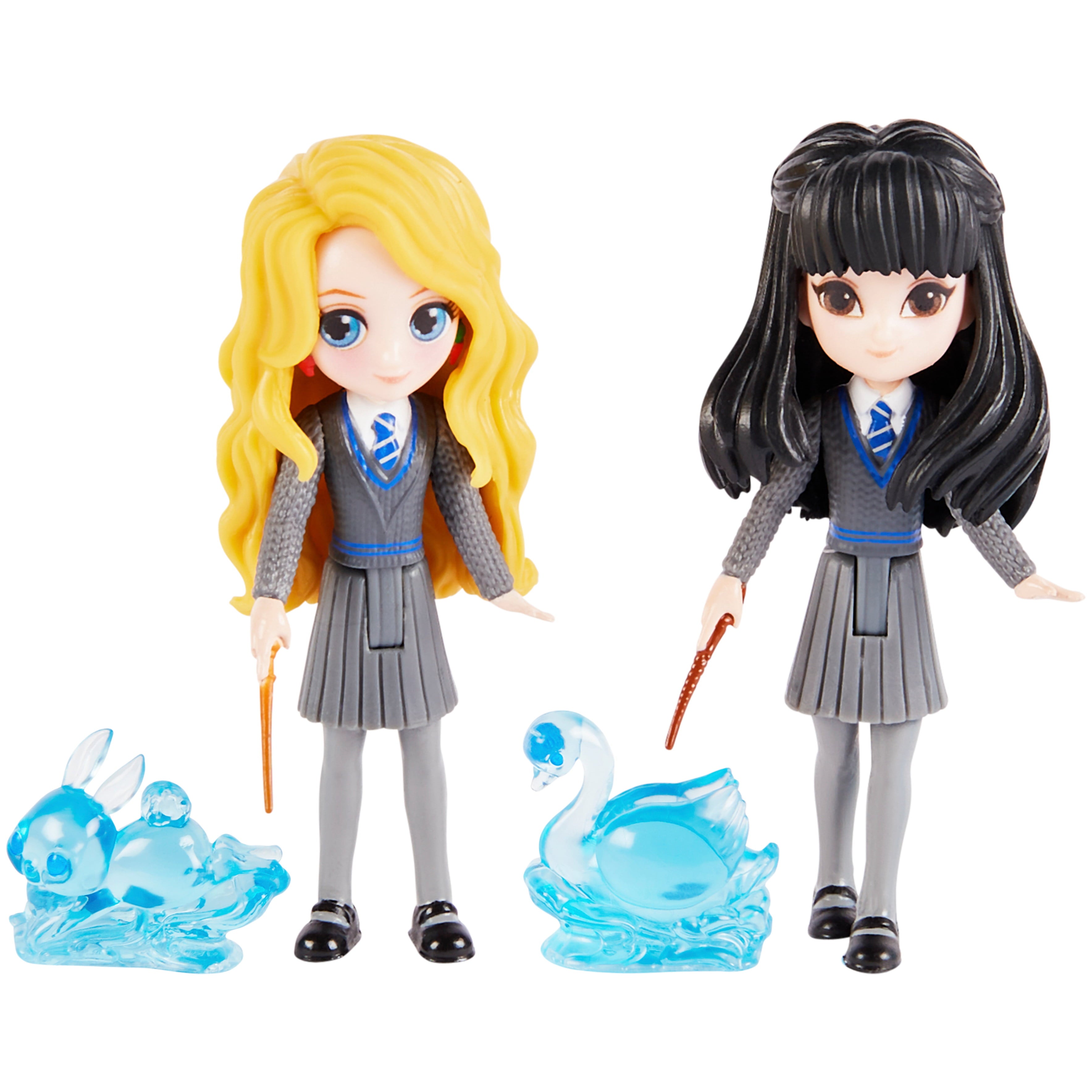 Wizarding World Harry Potter， Magical Minis Luna Lovegood and Cho Chang Patronus Friendship Set with 2 Creatures， Kids Toys for Ages 5 and up