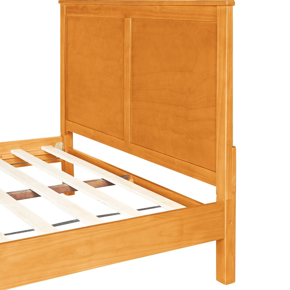 Winston Wooden Platform Bed with Paneled Headboard