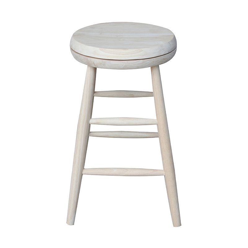 International Concepts 24-in. White Swivel Counter Stool