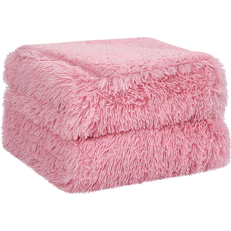 Luxury Shaggy Faux Fur Blanket Soft Warm Sherpa Reverse for Sofa Couch Bed Twin 60x80