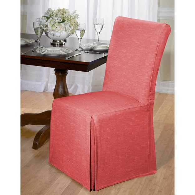 Red Chambray Dining Room Chair Slipcover Madison Industries