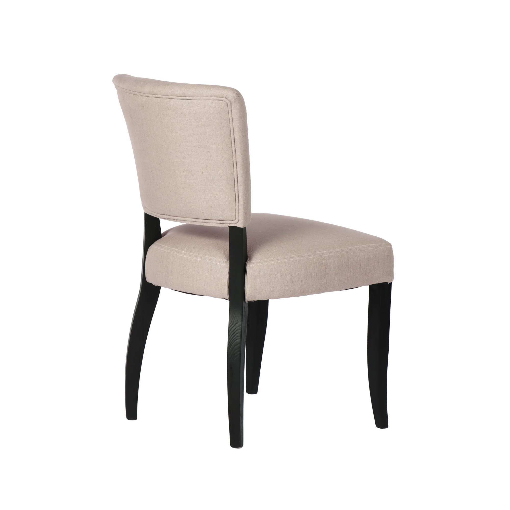 Luther Dining Chair - Light Linen/Black Legs