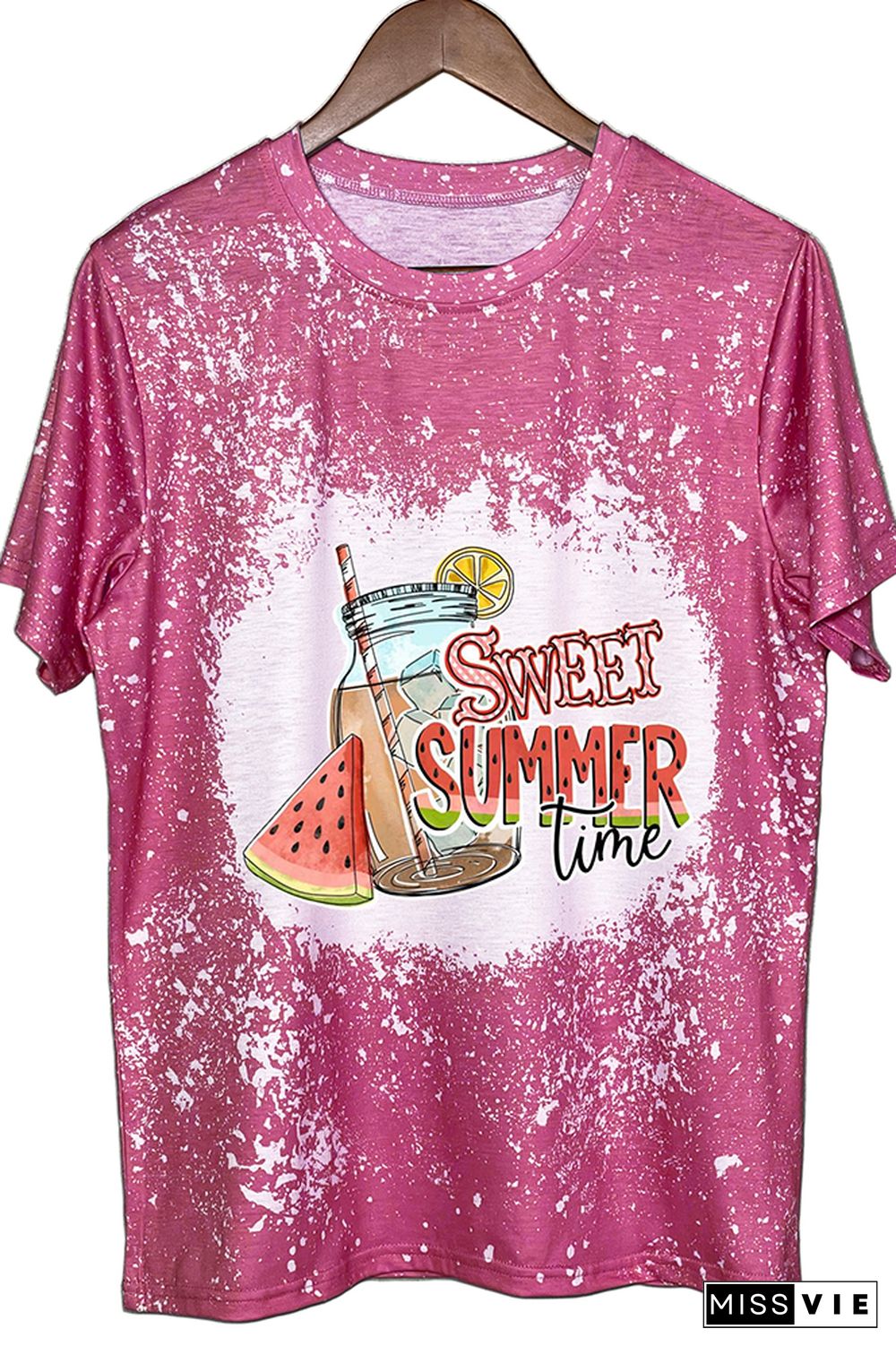 Sweet Summertime Print Graphic Tee Wholesale