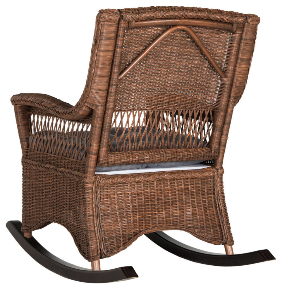 Nora Rocking Chair Brown   Tropical   Rocking Chairs   by AED Luxury Home Decor  Houzz