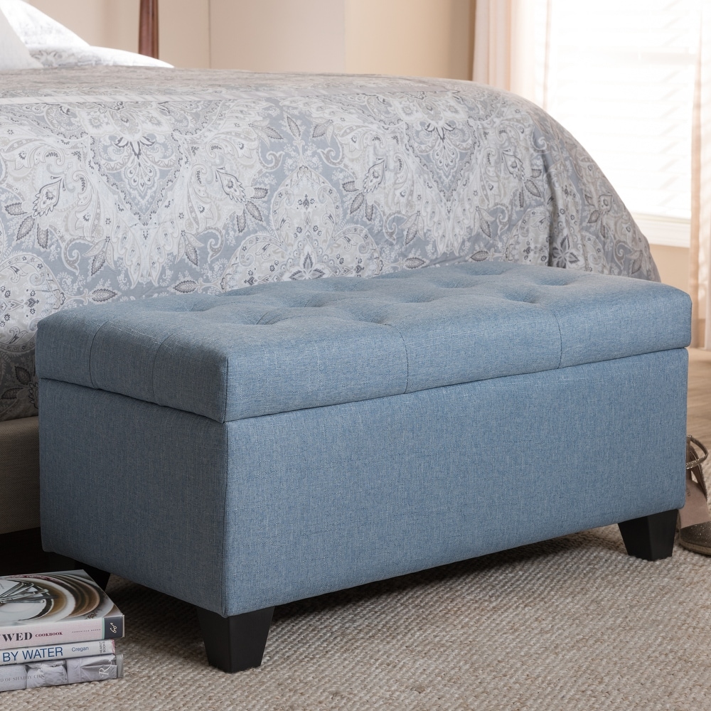 Contemporary Fabric Storage Ottoman by Baxton Studio