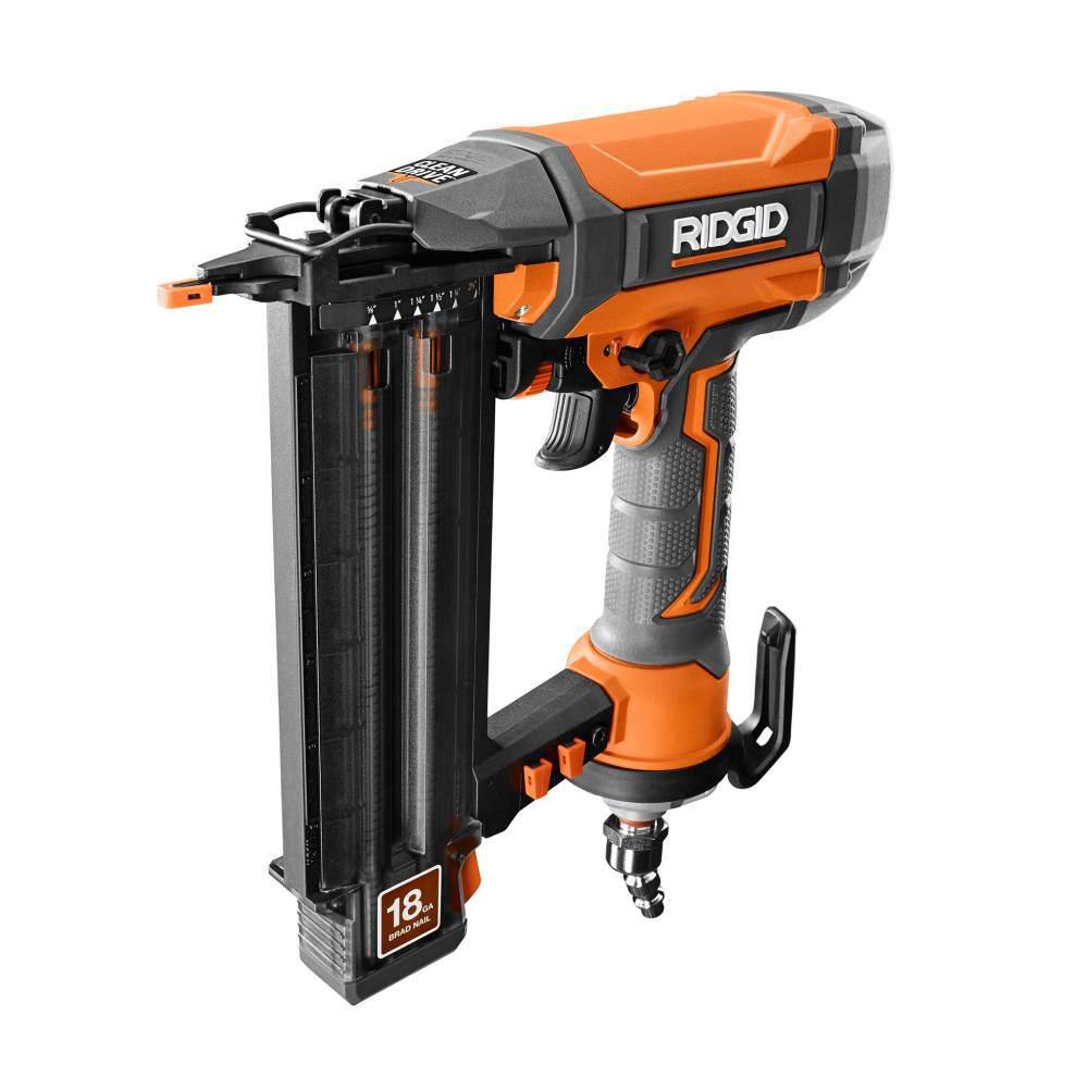 RIDGID 6 Gal. Electric Pancake Air Compressor and Pneumatic 18-Gauge 2-18 in. Brad Nailer R69601FK