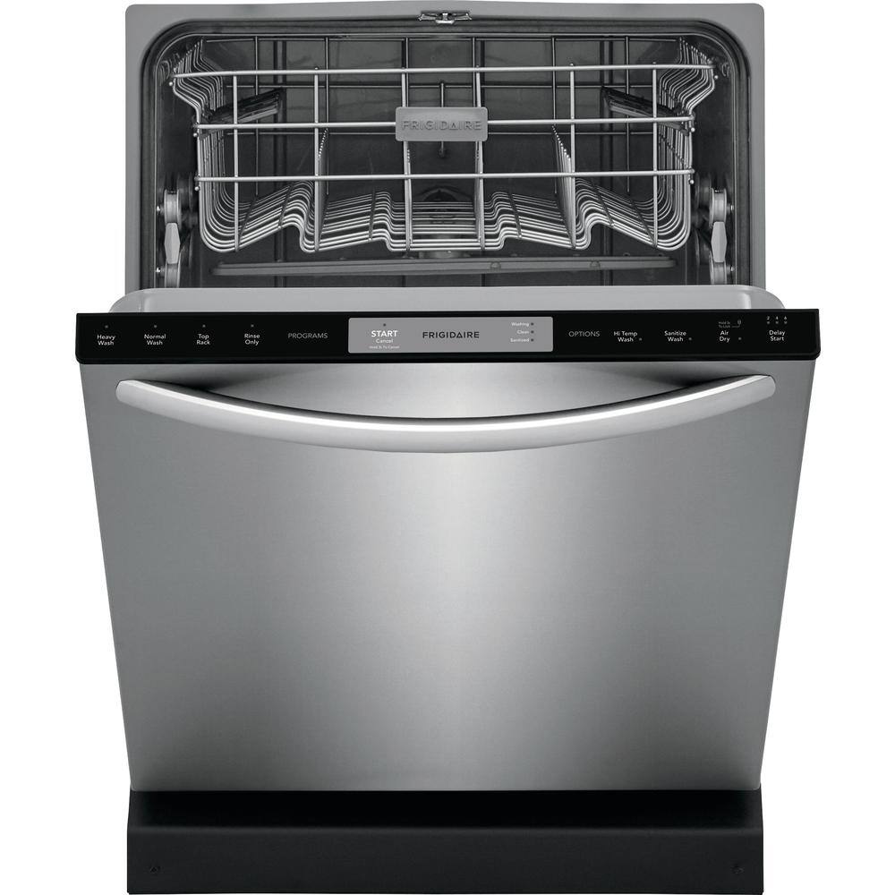 Frigidaire 24 In. in. Top Control Built-In Tall Tub Dishwasher in Stainless Steel with 4-Cycles 54 dBA FFID2426TS