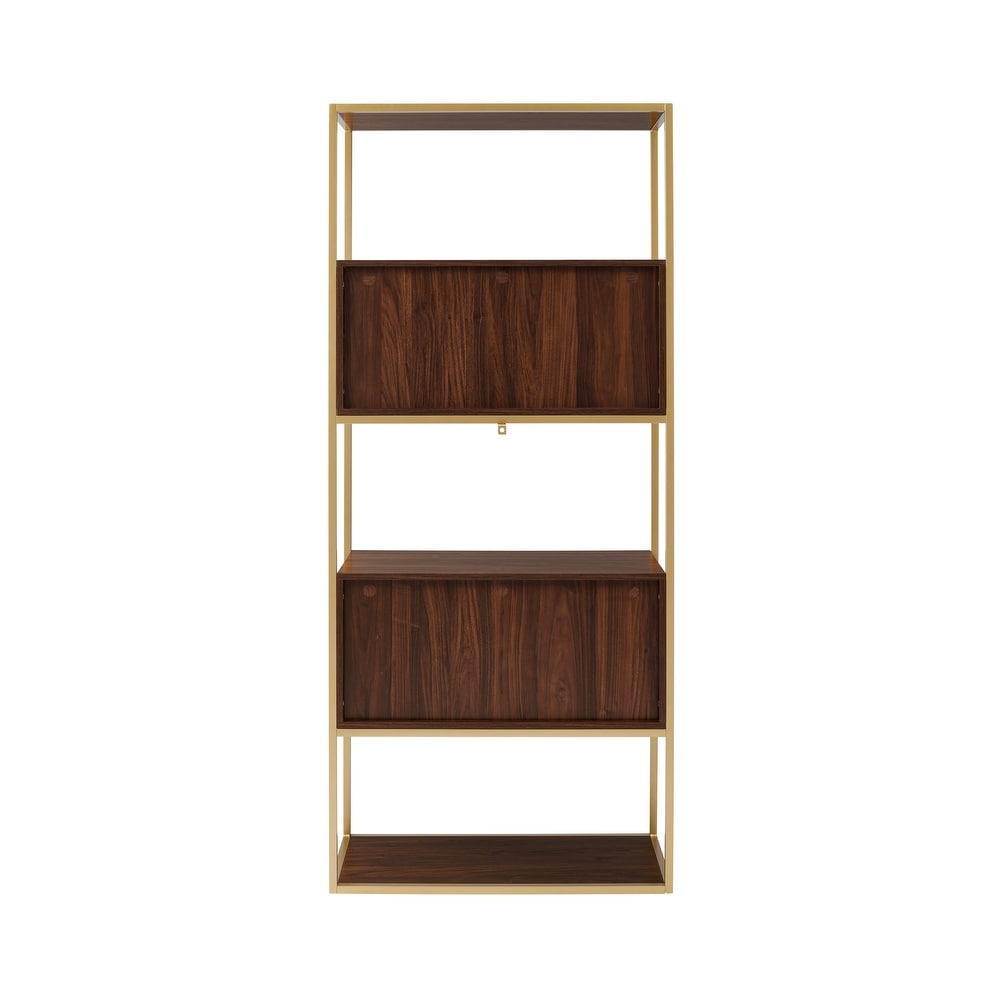 Middlebrook Designs Modern Fluted Door Bookcase