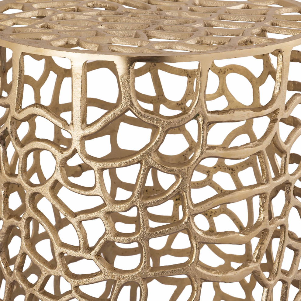 Sophia Gold Side Table   Contemporary   Side Tables And End Tables   by TOV Furniture  Houzz