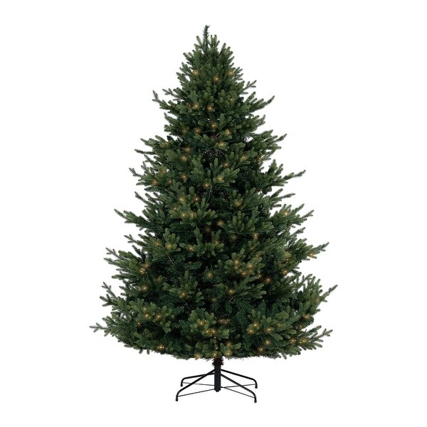 Kinsley Prelit Aritificial Christmas Tree，Realistic Traditional Christmas Tree with Lights