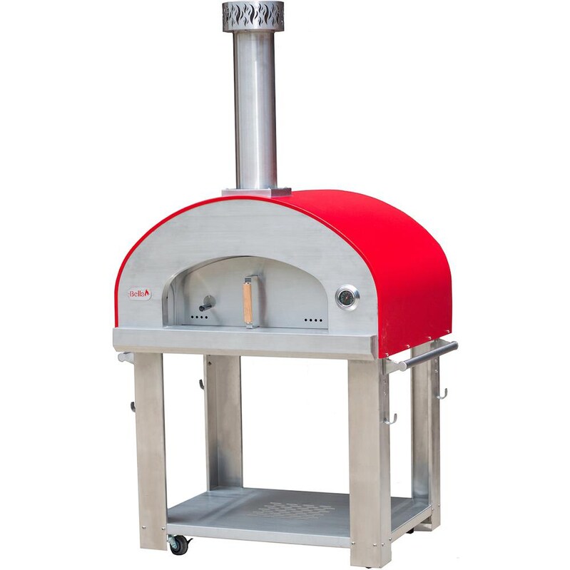 Bella Grande 36-Inch Outdoor Wood-Fired Pizza Oven On Cart