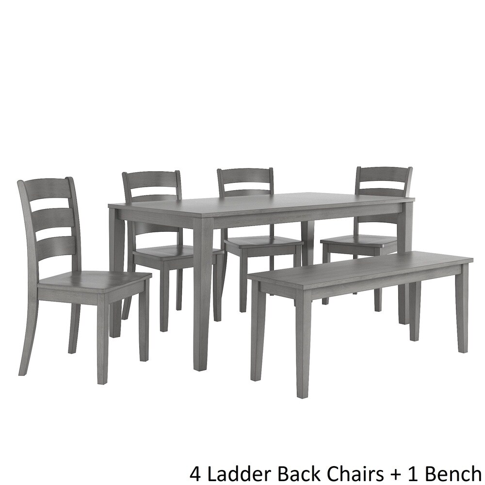 Wilmington II 60 Inch Rectangular Antique Grey Dining Set by iNSPIRE Q Classic