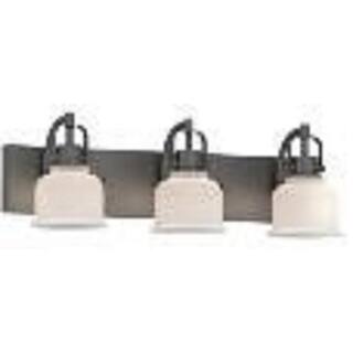 Home Decorators Collection Rockhill 22.07 in. 3-Light Black LED Vanity Light Dark LED 51779