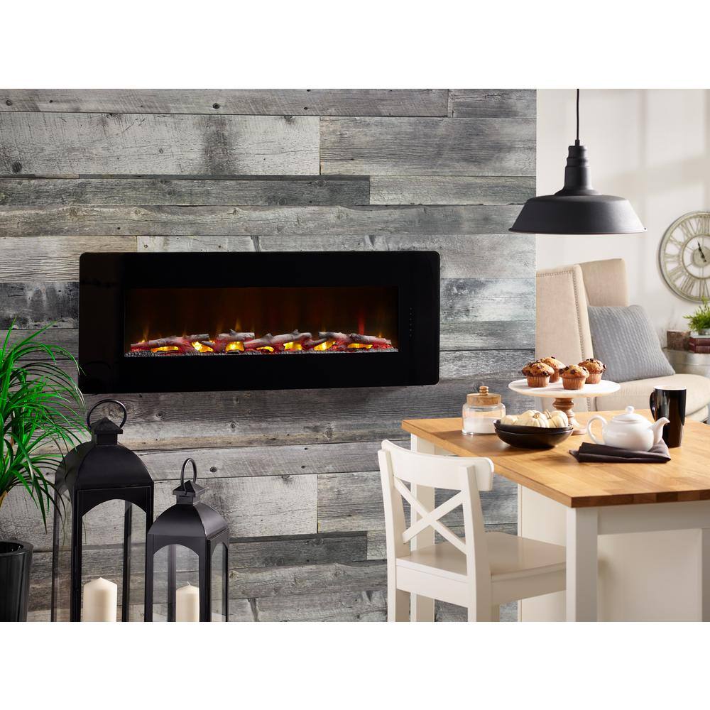 Dimplex Winslow 48 in. Wall-MountTabletop Linear Electric Fireplace in Black SWM4820