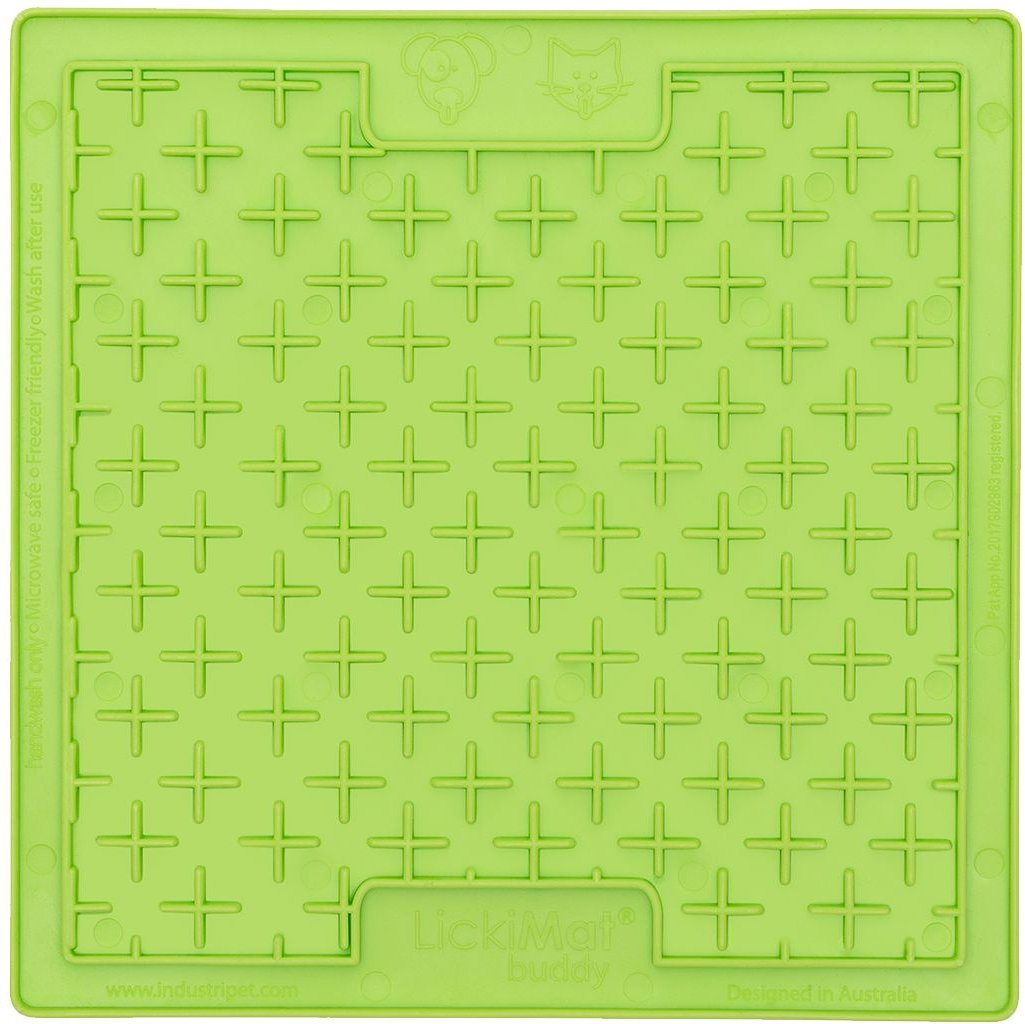 LickiMat Classic Buddy Slow Feeder Dog Lick Mat， Green