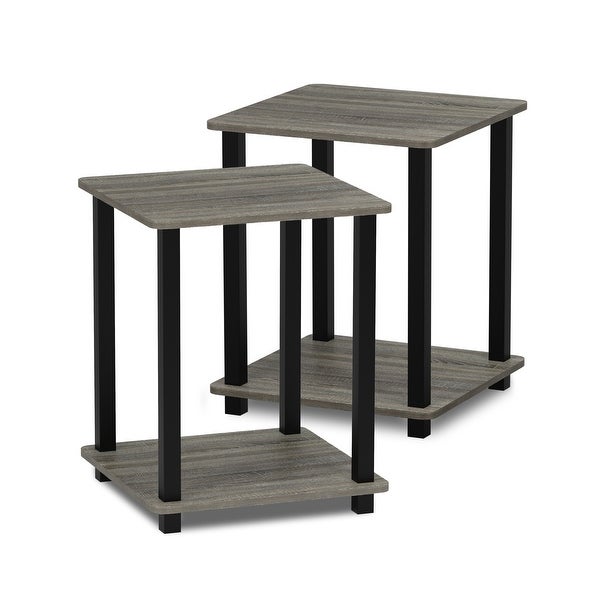 Porch and Den Rutherford Simplistic Square End Tables (Set of 2)