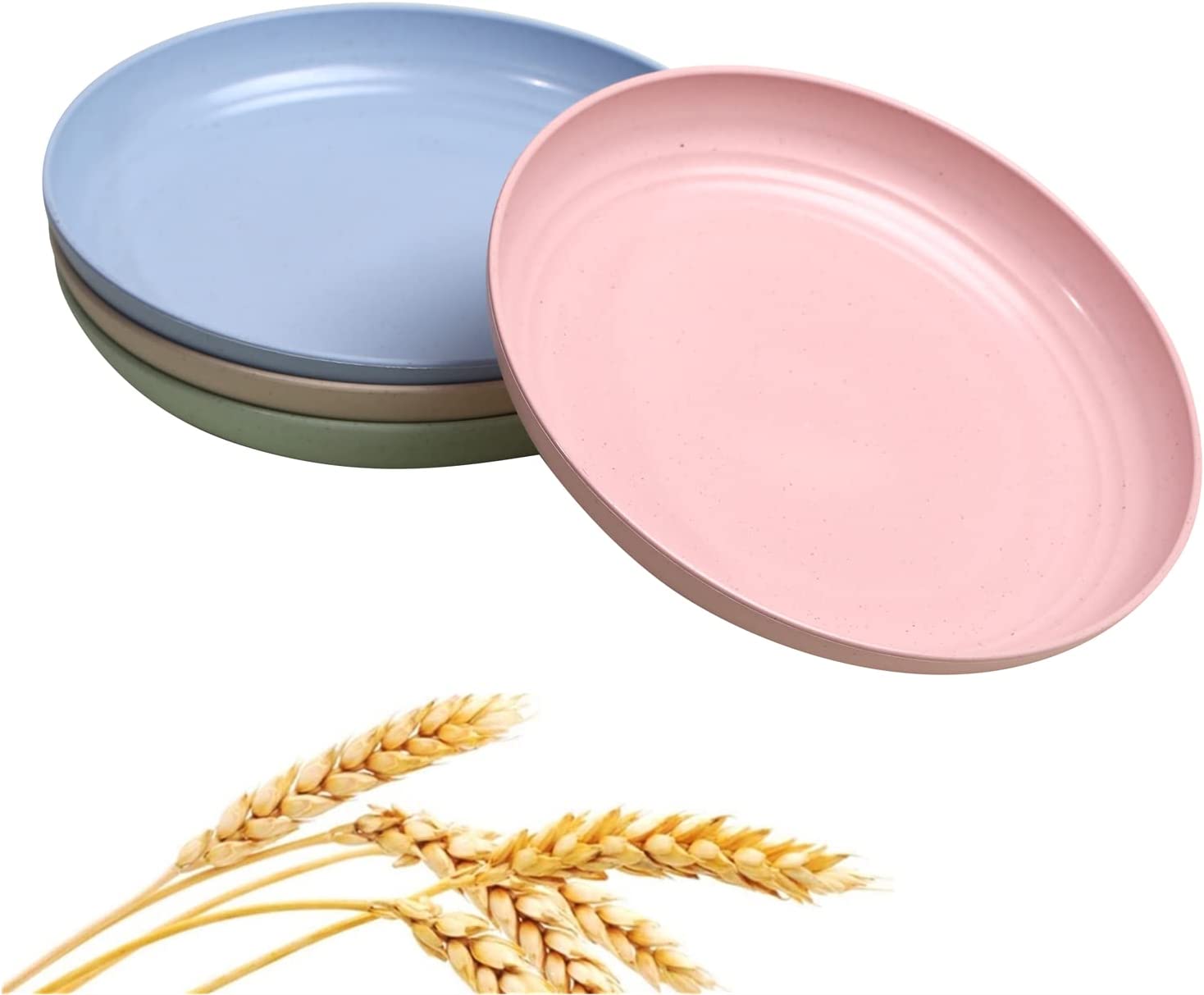 Wheat Straw Plate Lightweight Unbreakable Dinner Plate Set