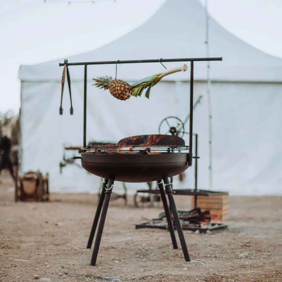 Barebones Cowboy Fire Pit Grill