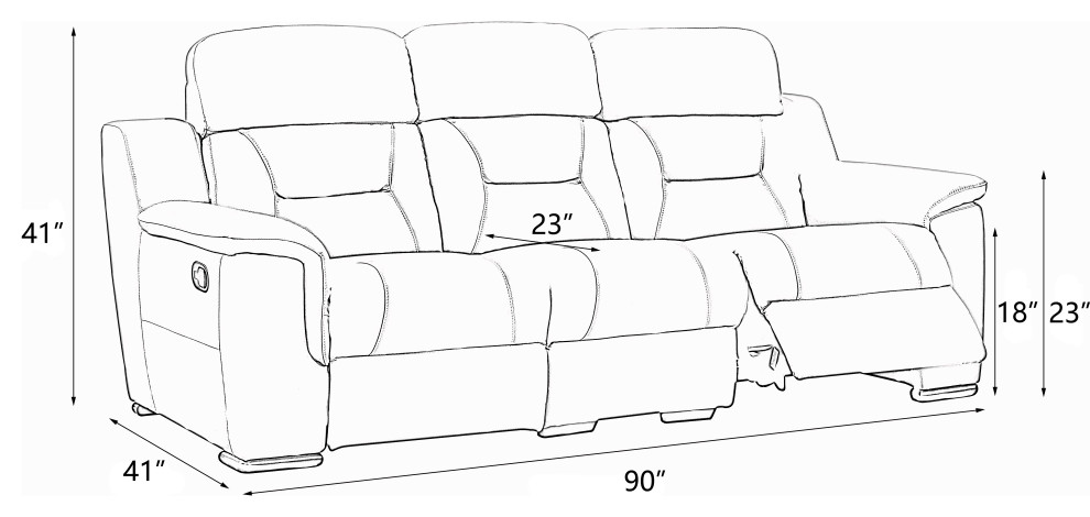 Palermo Leather Gel Match Recliner 2 Piece Set   Contemporary   Living Room Furniture Sets   by Luxuriant Furniture  Houzz