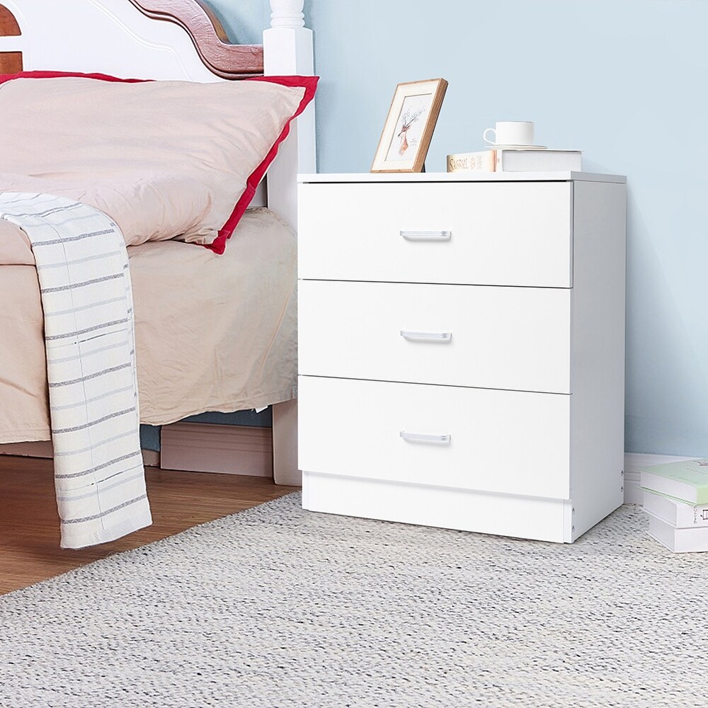 Modern 3 Drawer Wooden Dresser for Bedroom