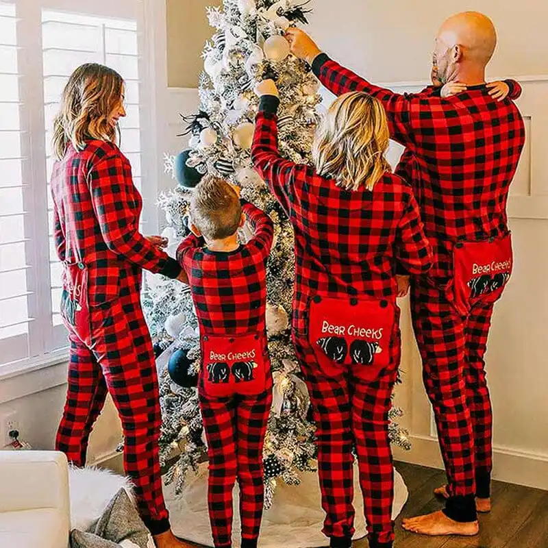 Plaid Home Pajamas Onesuit