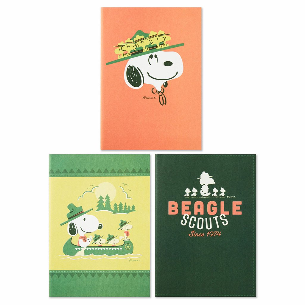 Hallmark  Peanuts® Beagle Scouts Assorted Notebooks, Pack of 3