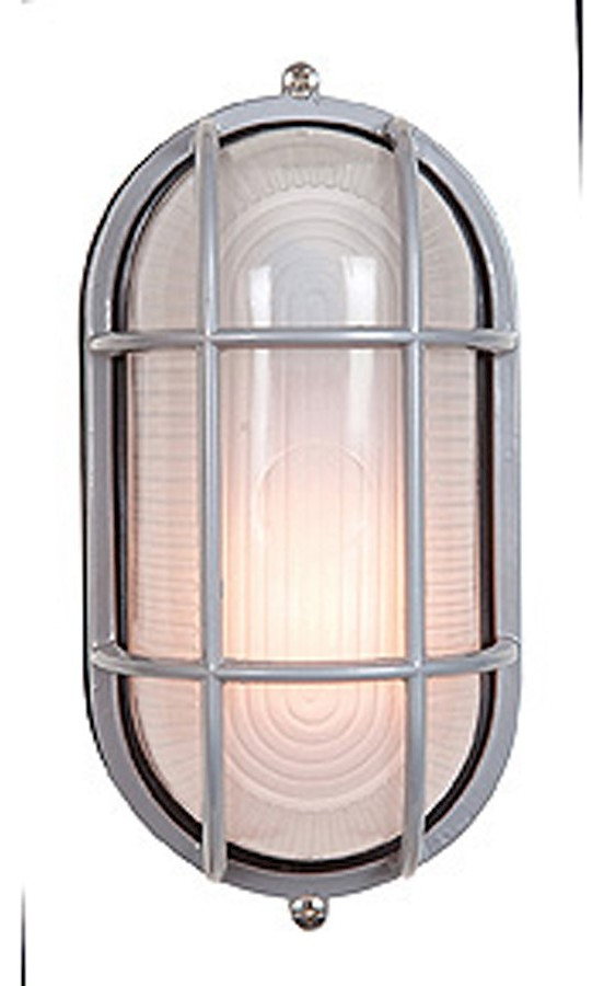 Access Lighting Nauticus 1 Light 8 quotWall Sconce  Satin   Beach Style   Outdoor Wall Lights And Sconces   by ShopFreely  Houzz