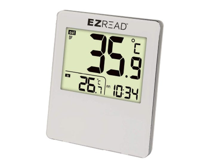 EZ Read Large Digital Thermometer with Clock 840-1500