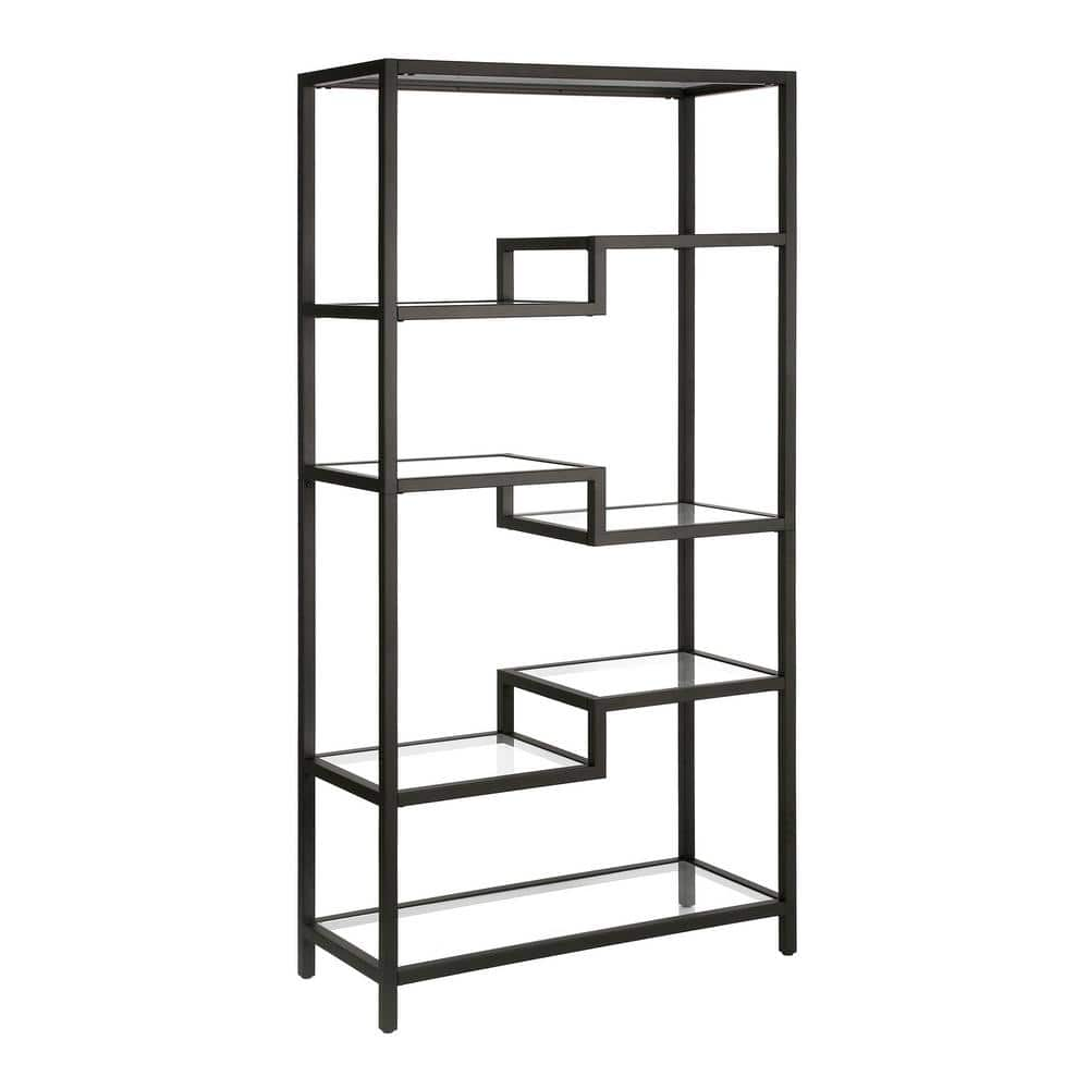 MeyerCross Johann 68 in. Blackened Bronze Metal 4-Shelf Bookcase BK0451