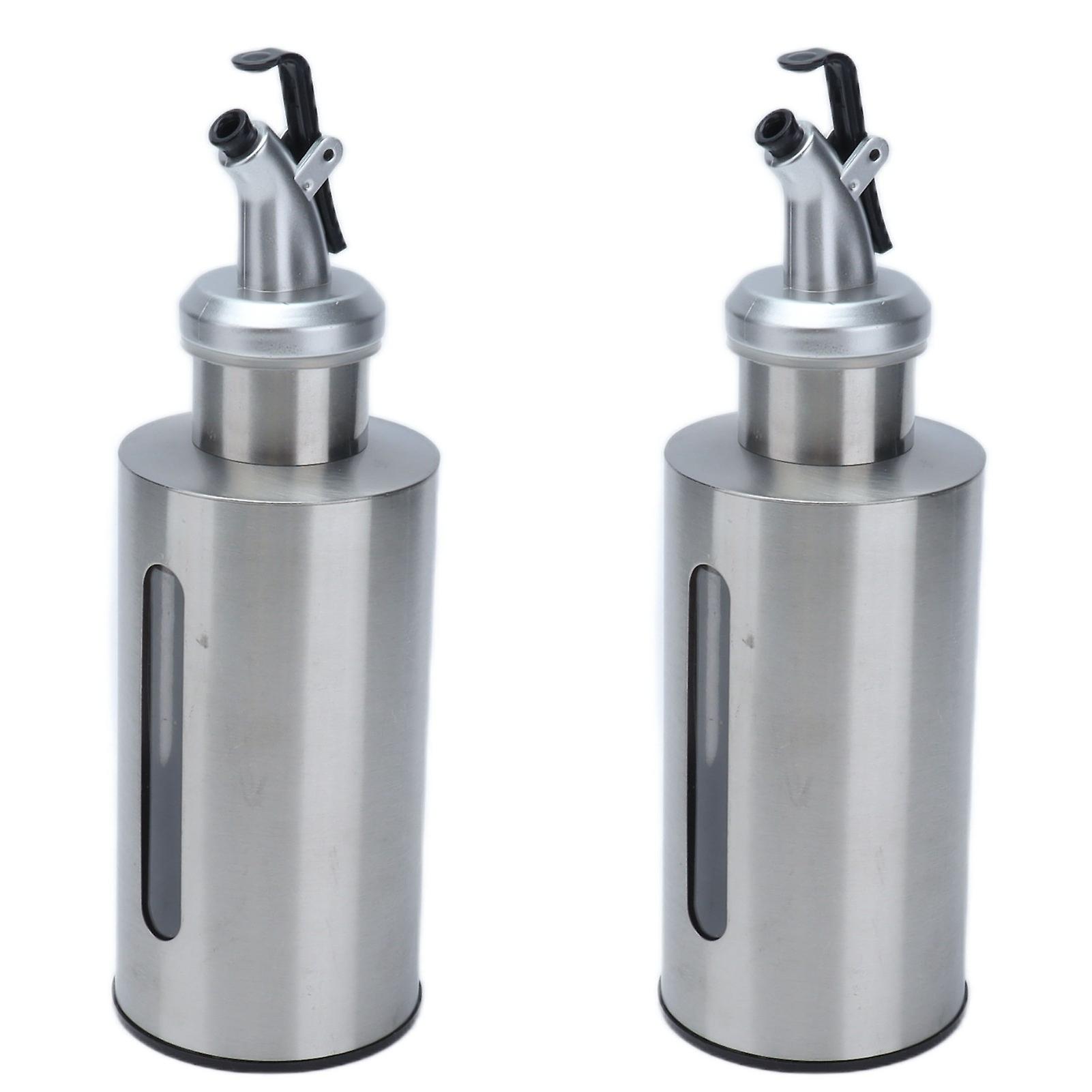 Oil Dispenser Bottle Stainless Steel Easy Refill And Cleaning Modern Olive Oil Dispenser For Vinegar Sauce190ml